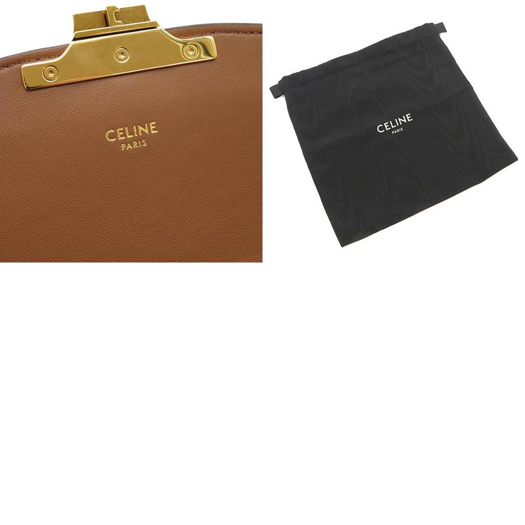 celine(セリーヌ)のセリーヌ CELINE ショルダーバッグ ティーン トリオンフ バッグ レザー トリオンフキャンバス タン ゴールド金具 ポシェット 茶  188882BZ4.04LU 【保存袋】【中古】 レディースのバッグ(ショルダーバッグ)の商品写真