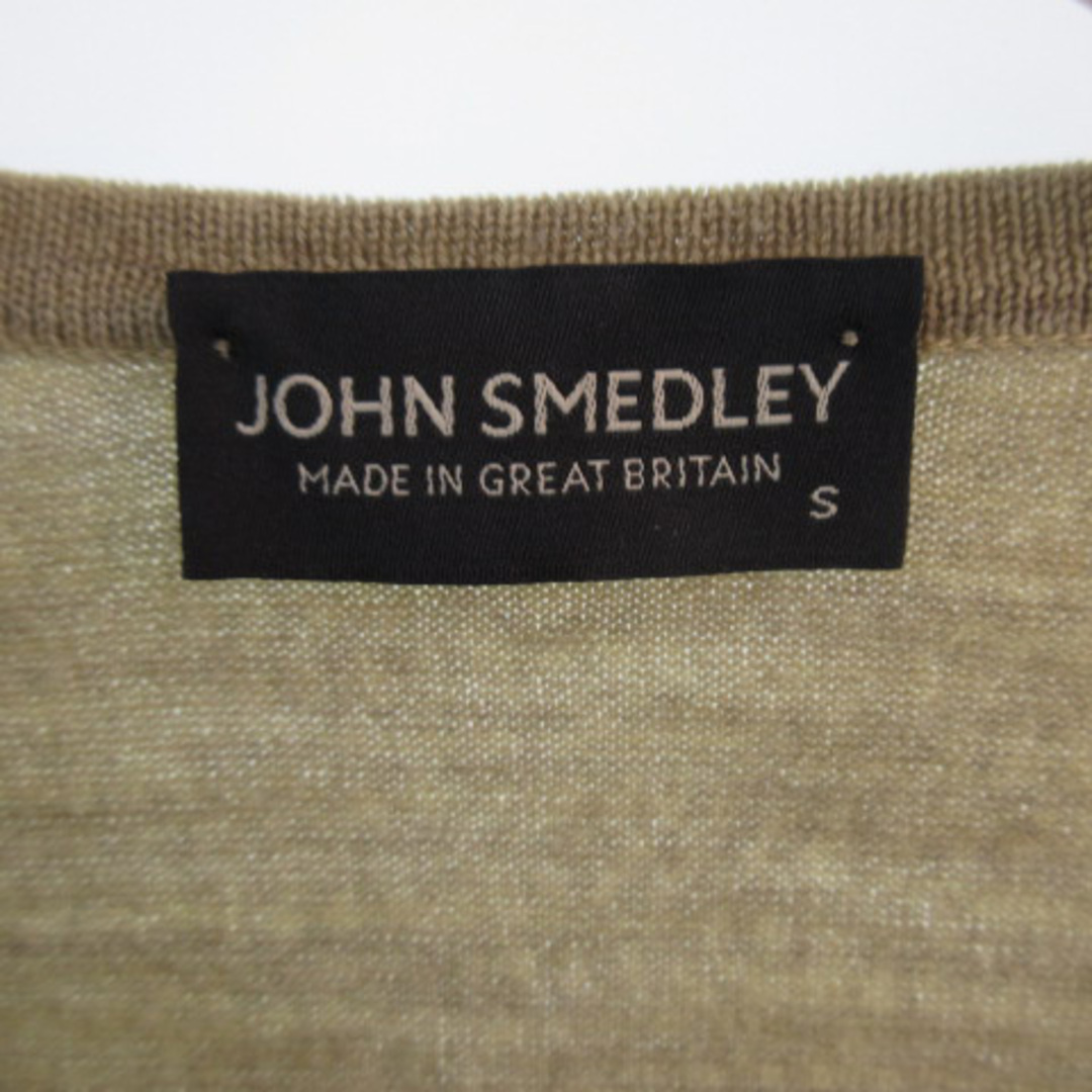 JOHN SMEDLEY(ジョンスメドレー)のジョンスメドレー  カーディガン ニット ウール ベージュブラウン S レディースのトップス(カーディガン)の商品写真