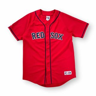 マジェスティック(Majestic)のMLB ボストンレッドソックス 背番号34 ゲームシャツ ユニフォーム(Tシャツ/カットソー(半袖/袖なし))