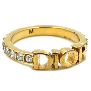 ディオール(Dior)の【在庫一掃】Dior ディオール 指輪 ロゴ アクセサリー ラインストーン    約12号 ゴールド レディース 約2.3g【中古品】(リング(指輪))