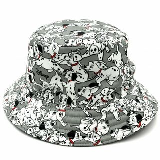 ジバンシィ(GIVENCHY)の【限定価格】Givenchy ジバンシー ハット ディズニーコラボ リバーシブルバケットハット Disney 101匹わんちゃん ダルメシアン 帽子 58サイズ BPZ056P0MF001 ナイロン    ブラック 黒 グレー ユニセックス 美品【中古品】(ハット)