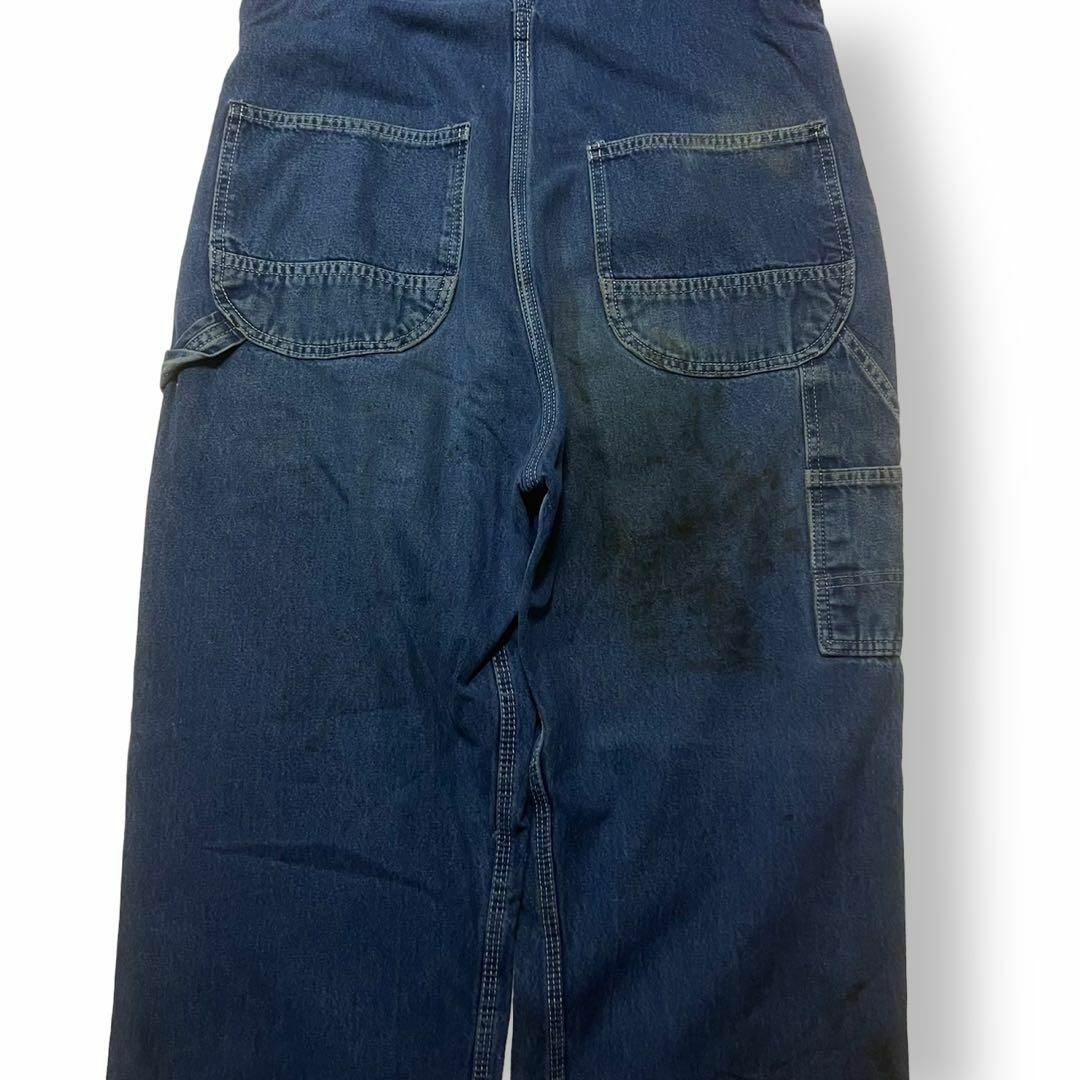 KEY キー メキシコ製 古着 デニムオーバーオール w34 L32 ブルー メンズのパンツ(その他)の商品写真