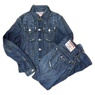 トゥルーレリジョン(True Religion)のTRUE RELIGION デニム セットアップ ジャケット パンツ S W28(デニム/ジーンズ)