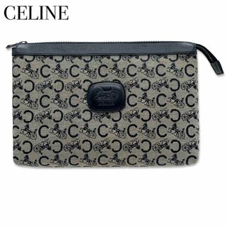 celine - セリーヌ キャンバス クラッチ セカンドバッグ マルチポーチ 小物入れ グレー