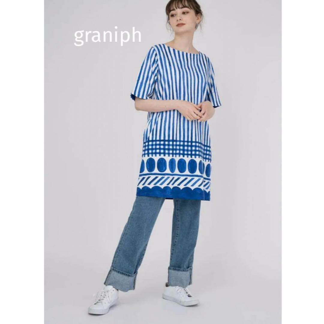 Design Tshirts Store graniph(グラニフ)の美品　graniph グラニフ　ワンピース　チュニック レディースのワンピース(その他)の商品写真