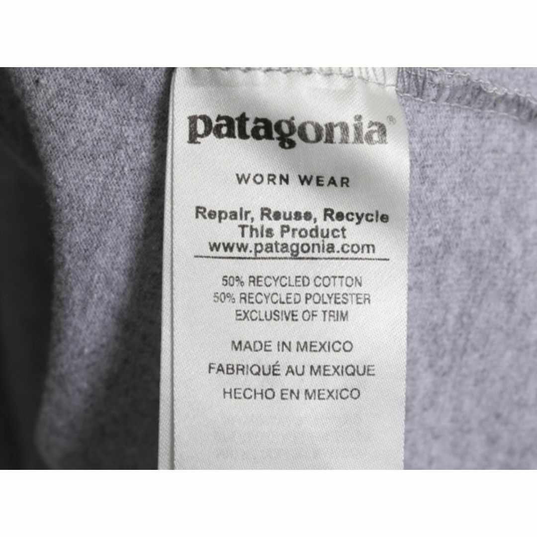 patagonia(パタゴニア)の18年製 パタゴニア プリント 半袖 Tシャツ メンズ L Patagonia アウトドア ロゴT リブ シンプリー ワインディング レスポンシビリティー 灰 メンズのトップス(Tシャツ/カットソー(半袖/袖なし))の商品写真