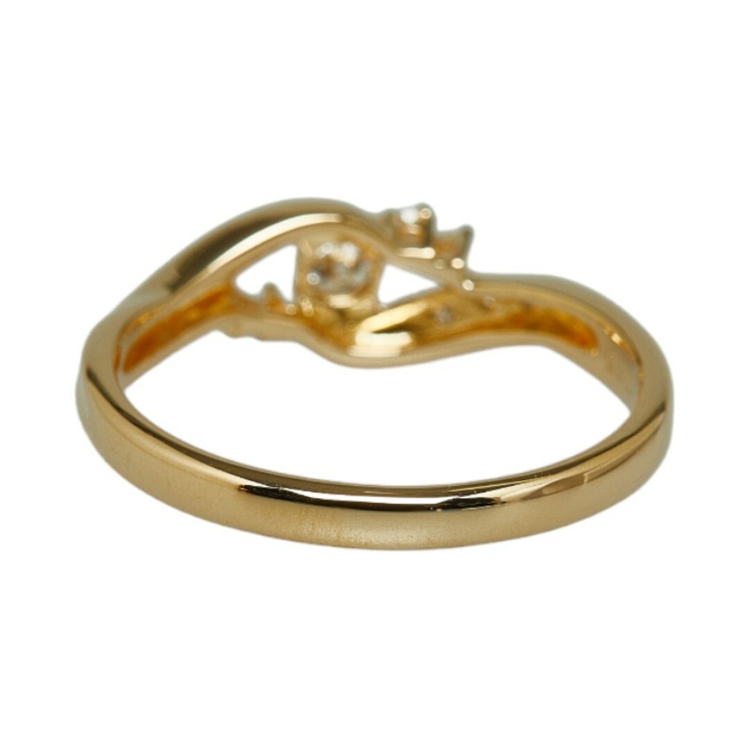 美品 K18YG イエローゴールド リング 指輪 ダイヤ 0.15ct 【1-0143433】 レディースのアクセサリー(リング(指輪))の商品写真