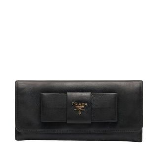 プラダ(PRADA)のプラダ SAFFIANO FIOCCO サフィアーノフィオッコ リボン 長財布 1M1132 レザー レディース PRADA 【1-0143531】(財布)