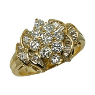 美品 K18YG イエローゴールド リング 指輪 ダイヤ 1.30ct 【1-0143807】(リング(指輪))