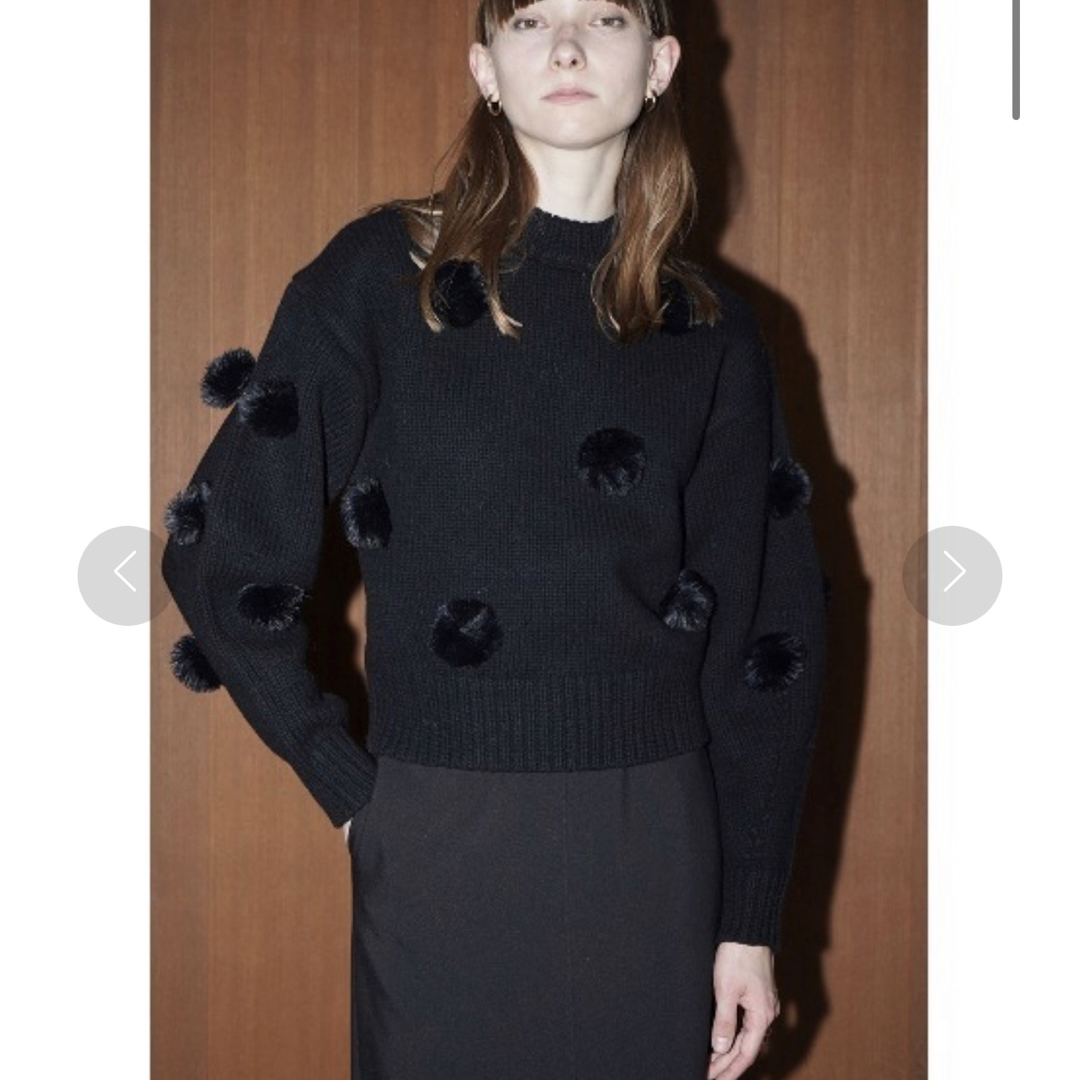 CLANE(クラネ)の【新品】FUR DOT KNIT TOPS クラネ CLANE ぽんぽんニット レディースのトップス(ニット/セーター)の商品写真