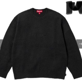 シュプリーム(Supreme)の【M】Supreme Pilled Sweater ブラック　セーター(ニット/セーター)