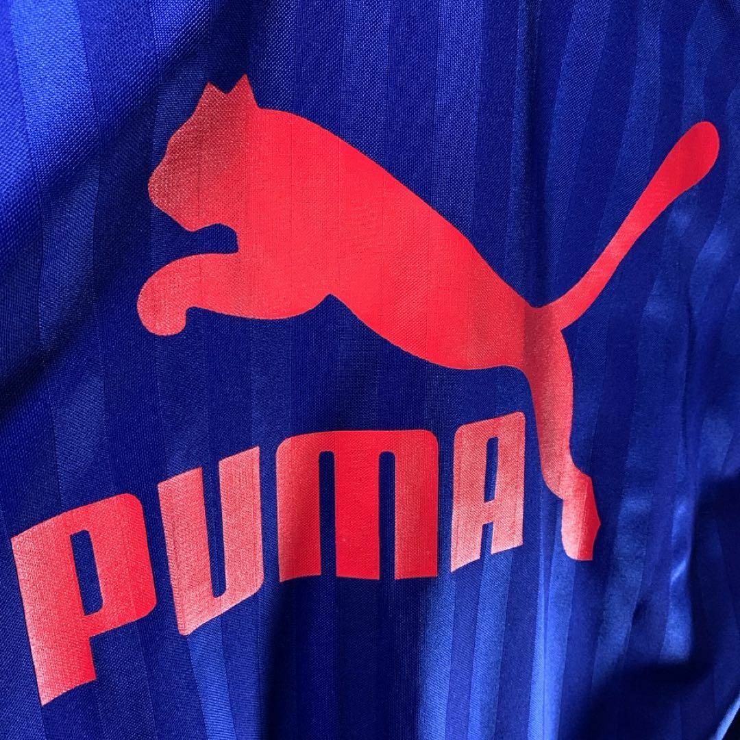 PUMA(プーマ)の90s 古着 PUMA ヒットユニオン ハーフジップ トラックジャケット 青 メンズのトップス(ジャージ)の商品写真