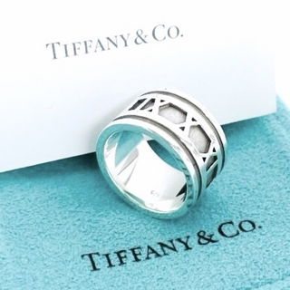 ティファニー(Tiffany & Co.)の美品☆ティファニー アトラス ワイド リング 10号 シルバー SV925 指輪(リング(指輪))