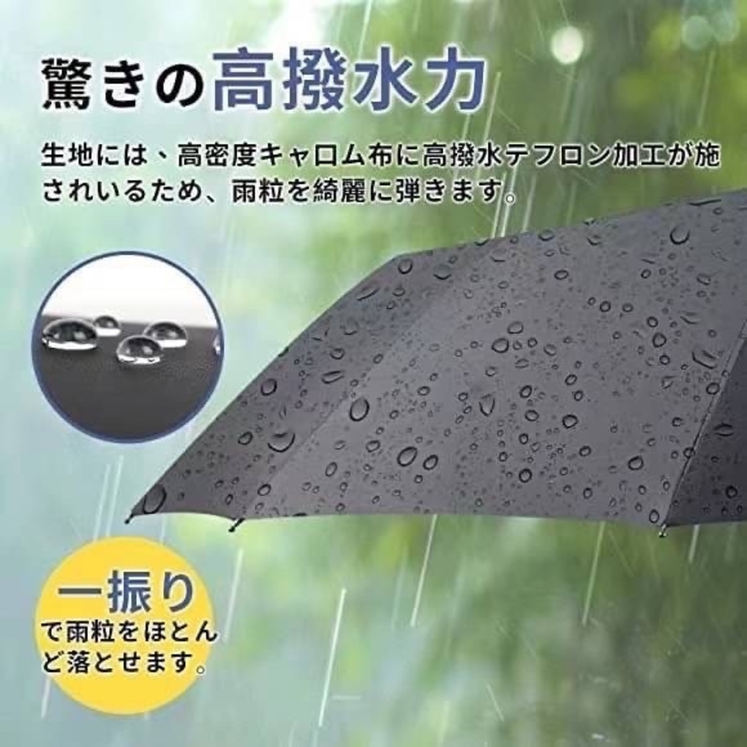 折りたたみ傘 ワンタッチ 大きい 撥水 ワンタッチ 吸水ケース付 通勤 通学 メンズのファッション小物(傘)の商品写真