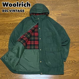 80s USA製 Woolrich ウールリッチ マウンテンパーカー グリーン