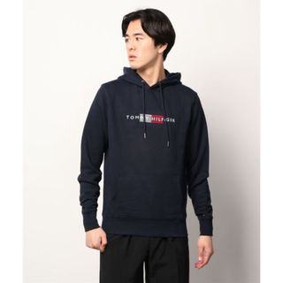 トミーヒルフィガー(TOMMY HILFIGER)の【極美品】 トミーヒルフィガー パーカー フーディ ネイビー L メンズ(パーカー)