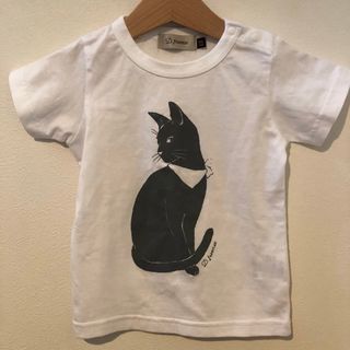 D.fesense - 猫　Tシャツ　白　90  ディーフェンス