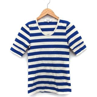 シー(SEA)のシー SEA Tシャツ カットソー ボーダー 柄 五分袖 丸首 コットン 綿 S(その他)