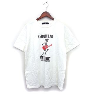 カンビオ(Cambio)のカンビオ カットソー Tシャツ クルーネック プリント コットン 綿 半袖 XL(Tシャツ/カットソー(半袖/袖なし))