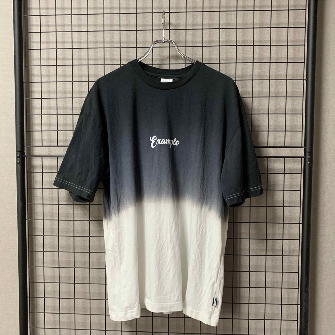 【美品】EXAMPLE HALF TONE TEE ツートン Tシャツ サイズL メンズのトップス(Tシャツ/カットソー(半袖/袖なし))の商品写真