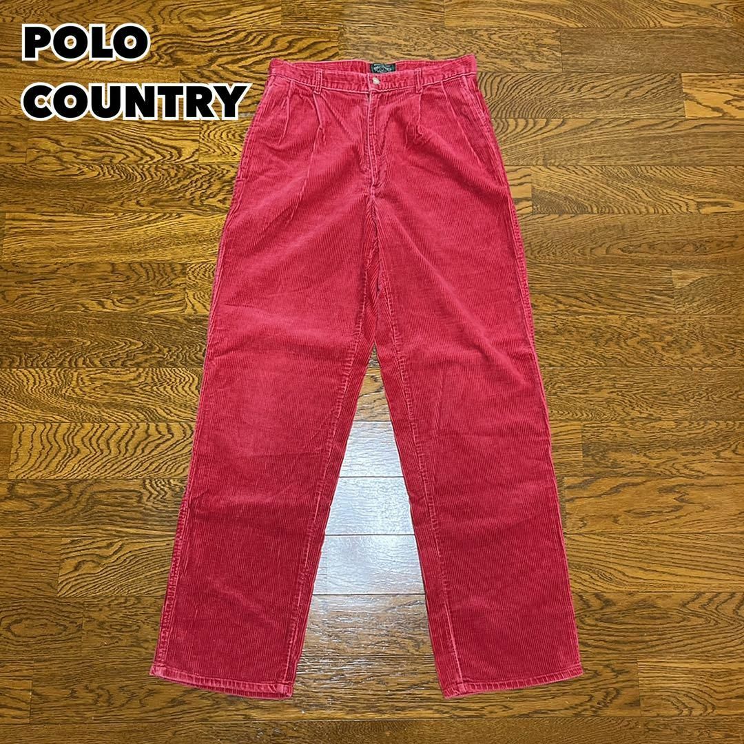 POLO RALPH LAUREN(ポロラルフローレン)の80s-90s USA製 POLO COUNTRY 2タックコーデュロイパンツ メンズのパンツ(その他)の商品写真