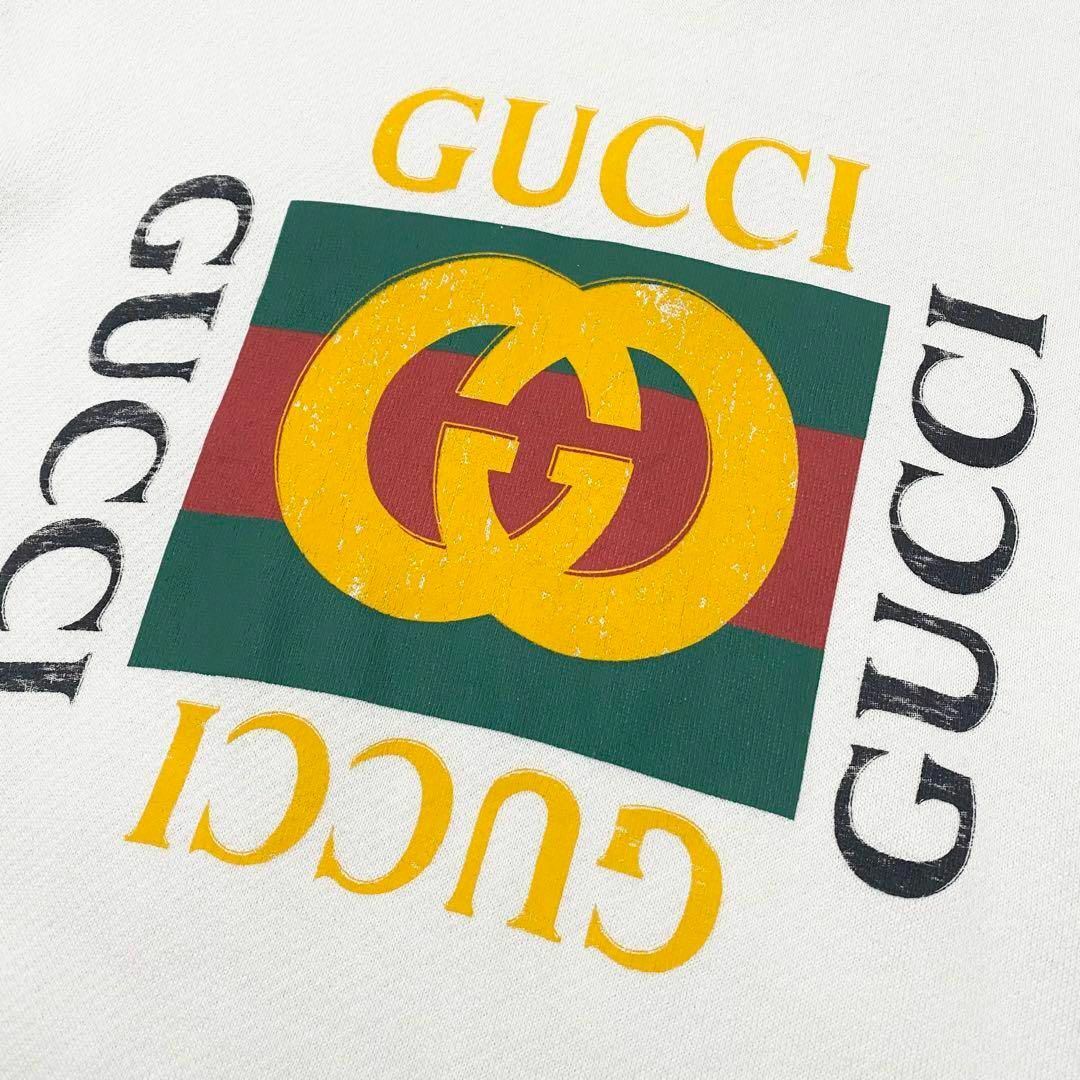 Gucci(グッチ)のGUCCI / ロゴスウェットパーカー ホワイト GG メンズのトップス(パーカー)の商品写真