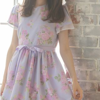 トッコクローゼット(TOCCO closet)のトッコクローゼット tocco closet フラワーワンピース ラベンダー(ひざ丈ワンピース)