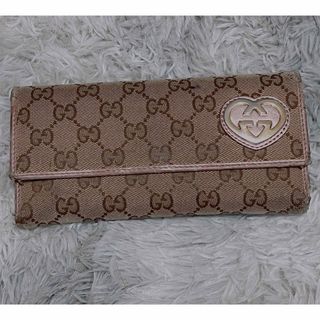 グッチ(Gucci)のGUCCI 長財布 GGキャンバス ラブリーハート(長財布)