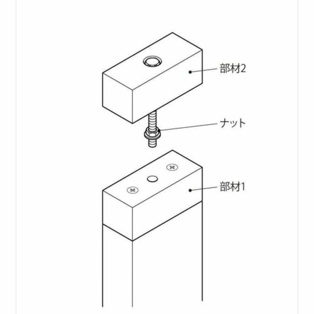 改良版 2×4 アジャスター 4個セット 壁に柱をカンタンに diy インテリア/住まい/日用品の収納家具(棚/ラック/タンス)の商品写真