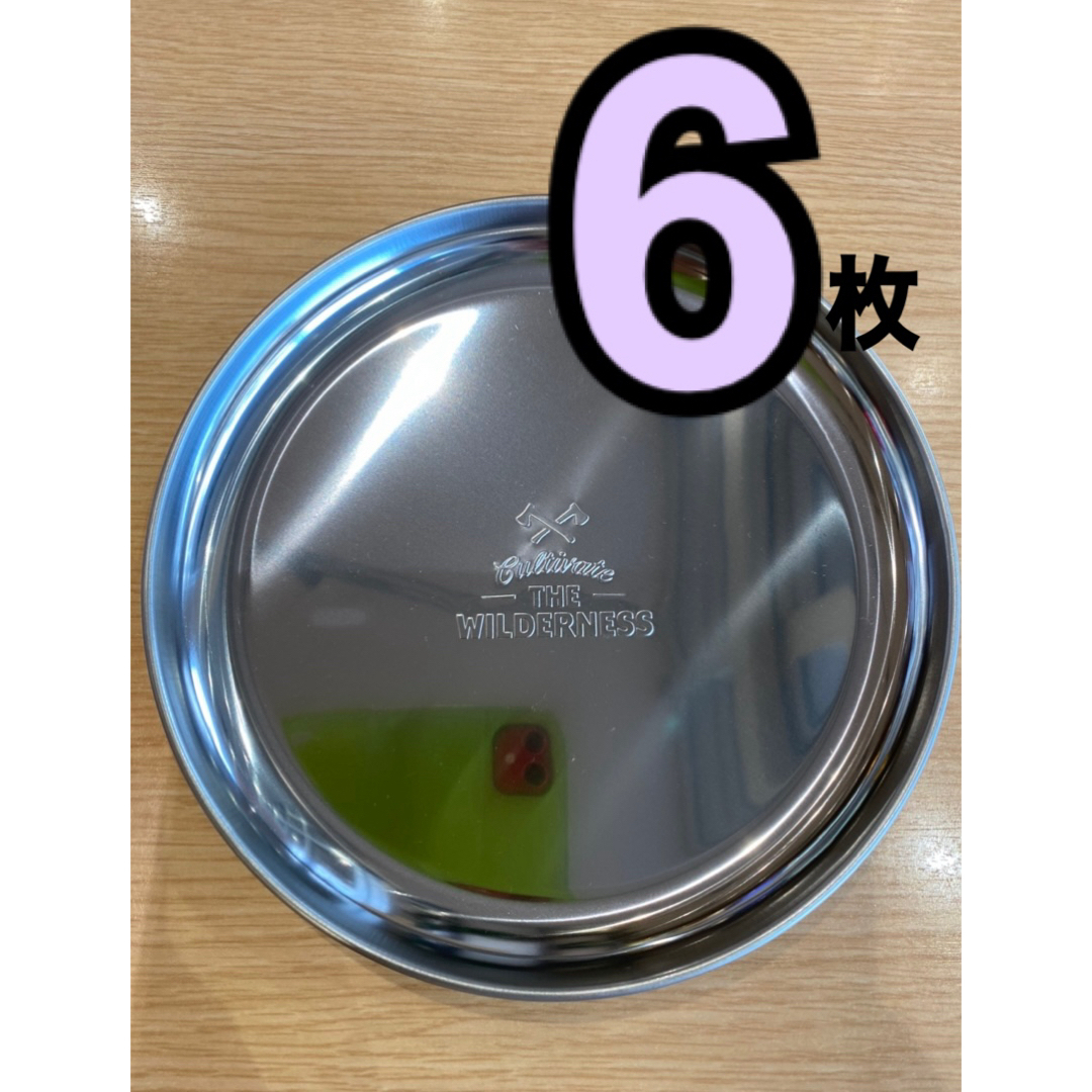 新品 ワンプレート ランチプレート ステンレスカレー皿6枚aloi インテリア/住まい/日用品のキッチン/食器(食器)の商品写真
