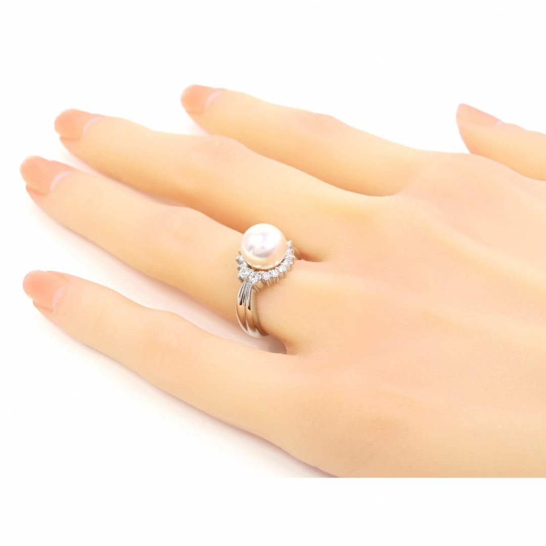 TASAKI(タサキ)のTASAKI タサキ Pt900 パール9.2mm ダイヤモンド リング レディースのアクセサリー(リング(指輪))の商品写真