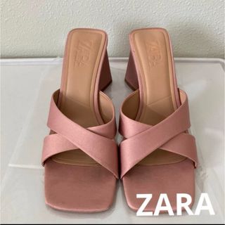 ザラ(ZARA)のZARA ザラ ブロックヒールサンダル 37/24cm(サンダル)