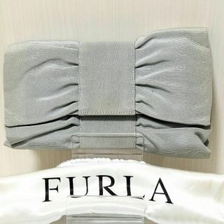 Furla - フルラ クラッチバッグ リボンモチーフ グレー セカンドバッグ 113066