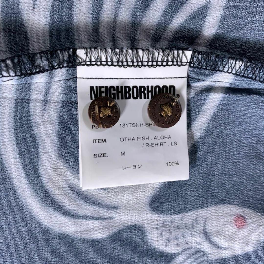 NEIGHBORHOOD(ネイバーフッド)のNEIGHBORHOOD 総柄 オープンカラーシャツ アロハ 長袖 黒 長瀬智也 メンズのトップス(シャツ)の商品写真