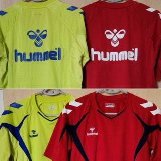 ヒュンメル(hummel)のヒュンメル プラシャツ ２枚セット 背面ビッグロゴ M-Ｌ 新品＆used 美品(ウェア)