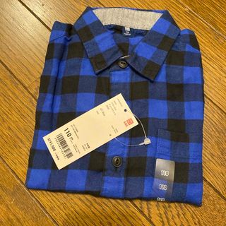 ユニクロ(UNIQLO)の新品　UNIQLO フランネルチェックシャツ　110(ブラウス)