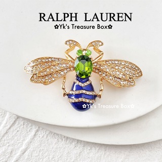 G962/RALPH LAUREN/パヴェトンボ蜻蛉ゴールドブローチ