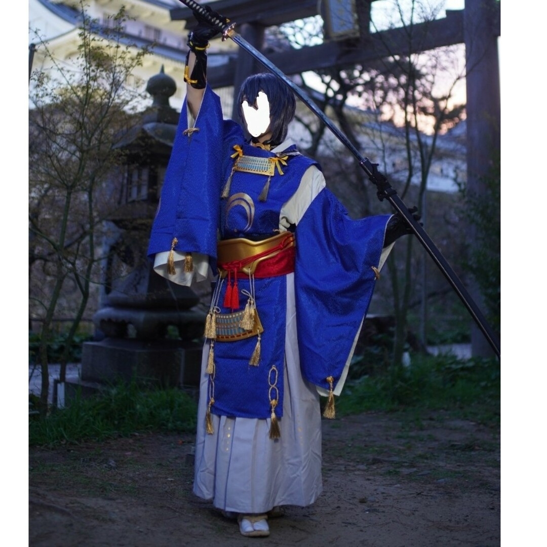 刀剣乱舞 三日月宗近 コスプレ衣装 ★ウィッグ付き エンタメ/ホビーのコスプレ(衣装一式)の商品写真