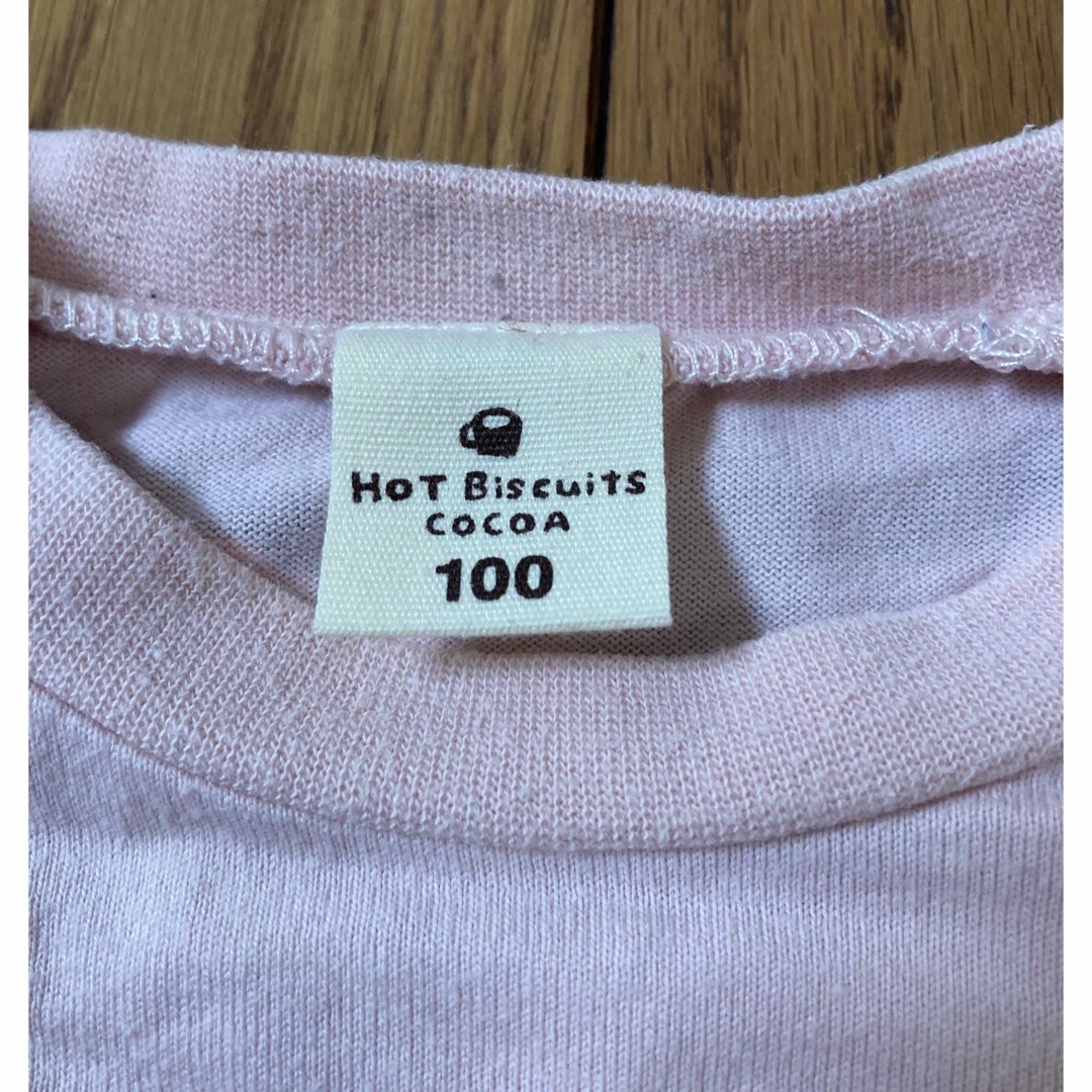 HOT BISCUITS(ホットビスケッツ)のMIKI HOUSE HOT BISCUITS 長袖デザインカットソー100cm キッズ/ベビー/マタニティのキッズ服女の子用(90cm~)(Tシャツ/カットソー)の商品写真