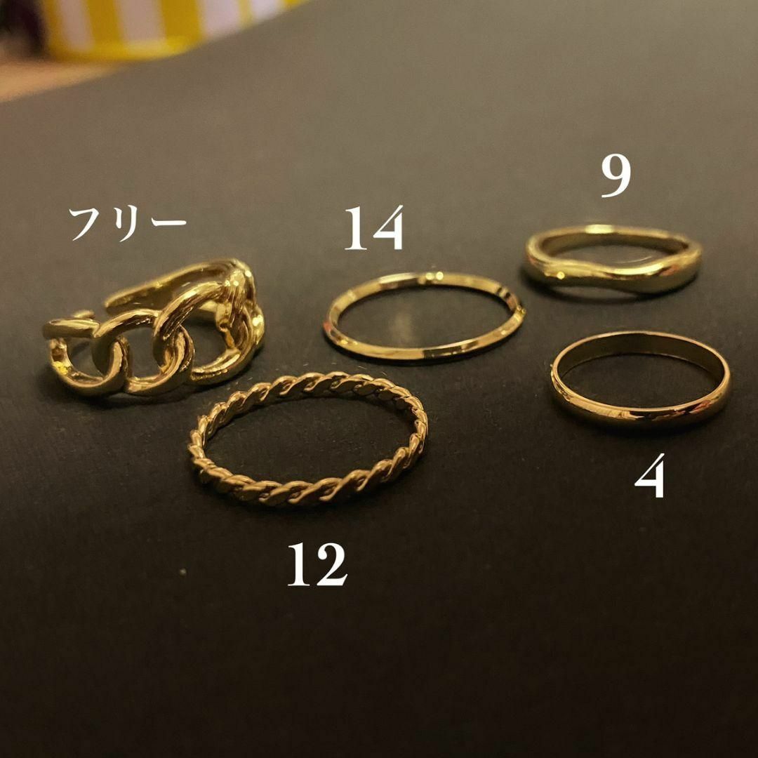 283【5個セット】ゴールド☆アンティークリング☆韓国デザイン☆指輪 レディースのアクセサリー(リング(指輪))の商品写真