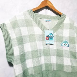 サンリオ(サンリオ)の新品　ニットベスト　制服　サンリオ　ハンギョドン　ベスト　SANRIO　M～L(ニット/セーター)