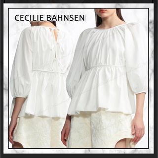 セシリーバンセン(CECILIE BAHNSEN)のセシリーバンセン　パフスリーブ　ブラック(シャツ/ブラウス(長袖/七分))