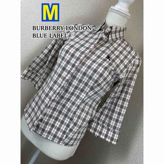 バーバリーブルーレーベル(BURBERRY BLUE LABEL)の美品☆ BURBERRY BLUE LABEL 七分袖シャツ M(シャツ/ブラウス(長袖/七分))