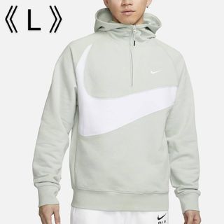 ナイキ(NIKE)の[新品] NIKE ナイキ パーカー ハーフジップ ビッグスウッシュ Lサイズ(パーカー)