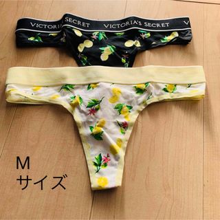 ヴィクトリアズシークレット(Victoria's Secret)の新作🍋可愛いレモン柄Tバックショーツセット VS Mサイズ　新品未使用(ショーツ)