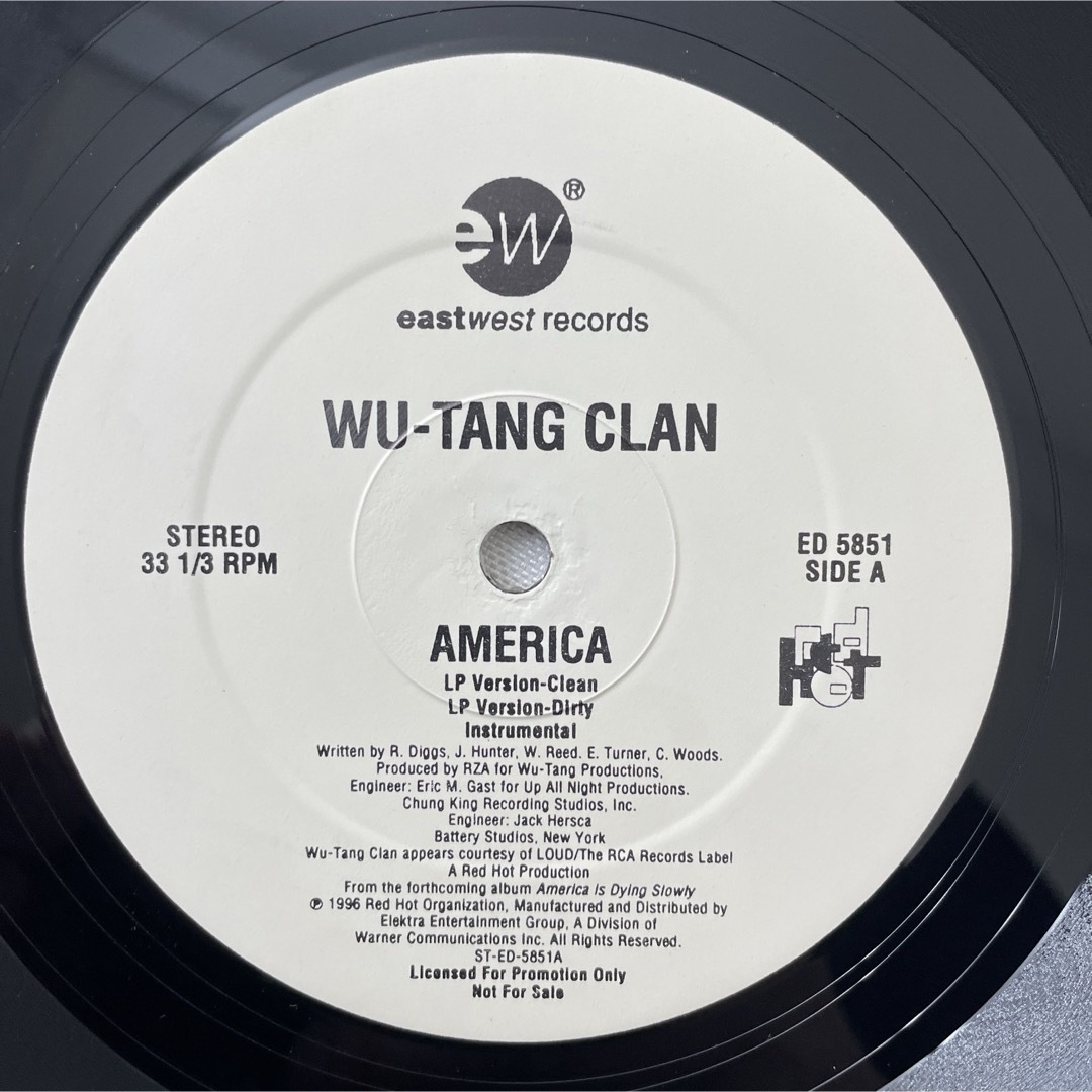 Wu-Tang Clan / America【12"USプロモ】 エンタメ/ホビーのCD(ヒップホップ/ラップ)の商品写真