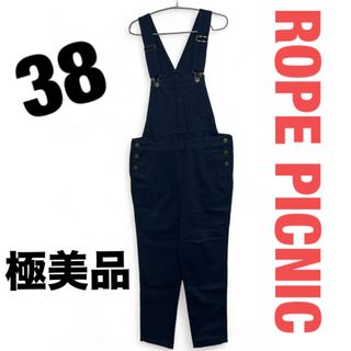 ロペピクニック(Rope' Picnic)の極美品　ロペピクニック　紺　ネイビー　デニム　オーバーオール　サイズ38 M(サロペット/オーバーオール)