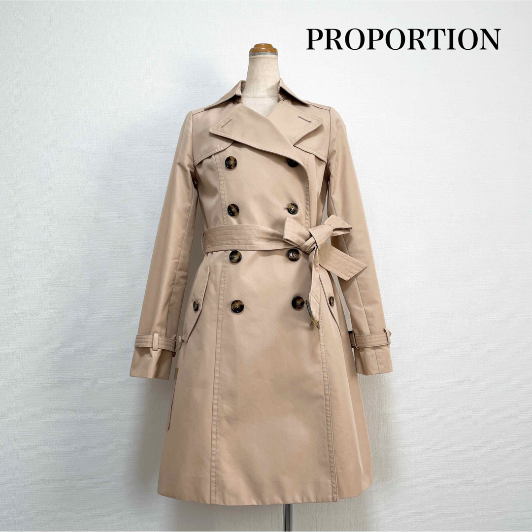 PROPORTION BODY DRESSING(プロポーションボディドレッシング)のPROPORTION トレンチコート ベージュ サイズ２ 春秋 上品♡ レディースのジャケット/アウター(トレンチコート)の商品写真