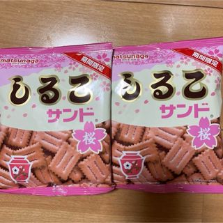 マツナガセイカ(松永製菓)の松永製菓　しるこサンド　春　さくら　期間限定　名古屋　ビスケット　2袋(菓子/デザート)