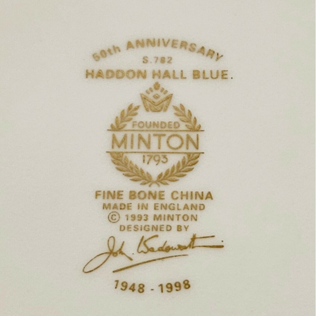 MINTON - 廃盤品 MINTON ミントン ハドンホール 50周年 金彩 MINTON - 廃盤品 MINTON ミントン ハドンホール 50周年 金彩
